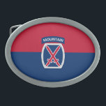 Boucle De Ceinture Ovale 10e division de montagne<br><div class="desc">Patch militaire patriotique de la 10e Division de la montagne. Visitez notre magasin pour trouver plus de grands modèles militaires patriotiques et des idées de cadeaux militaires patriotiques de haute qualité.</div>