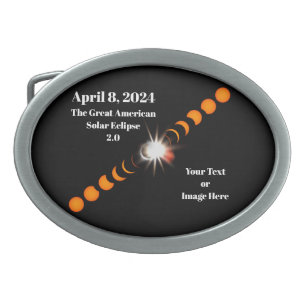 Boucle De Ceinture Ovale 2024 Total Solaire Eclipse Belt Buckle