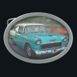 BOUCLE DE CEINTURE OVALE 55 CHEVY<br><div class="desc">Boucle de ceinture à deux tons de 55 CHEVY</div>