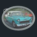 BOUCLE DE CEINTURE OVALE 55 CHEVY<br><div class="desc">Boucle de ceinture à deux tons de 55 CHEVY</div>
