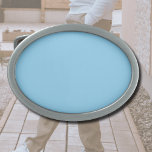 Boucle De Ceinture Ovale Bébé bleu couleur solide | Classique | Élégant<br><div class="desc">Bébé bleu couleur solide | Classique | Élégant | tendance | Style | Cadeau</div>
