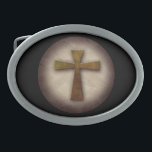 Boucle De Ceinture Ovale Belle croix de Jésus-Christ Rustique<br><div class="desc">C'est un merveilleux don chrétien de la coutume de partager votre foi.</div>