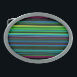 Boucle De Ceinture Ovale Belles rayures de néon coloré<br><div class="desc">Belles rayures de néon coloré</div>