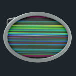 Boucle De Ceinture Ovale Belles rayures de néon coloré<br><div class="desc">Belles rayures de néon coloré</div>