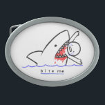 Boucle De Ceinture Ovale Bite-moi<br><div class="desc">Plongez dans l'adorable monde des créatures marines avec cette illustration de charme et de légèreté "Bite Me". Cette oeuvre captivante mêle la fantaisie de la pêche à la nature attachante de la vie marine, avec un délicieux mélange de créatures marines mignonnes, dont un requin affable. L'illustration montre une scène ludique...</div>