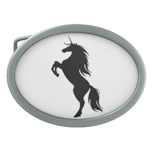 Boucle De Ceinture Ovale Boucle de la ceinture de silhouette de Unicorne no