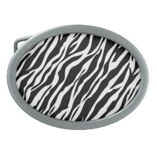 Boucle De Ceinture Ovale Boucle de la ceinture d'impression Zebra