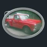 Boucle De Ceinture Ovale Camion 1972 de Chevy C10 Stepside de rouge<br><div class="desc">Profil d'une cerise Stepside 1972 C10.</div>
