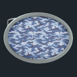 Boucle De Ceinture Ovale Camo Belt Buckle<br><div class="desc">Boucle de ceinture illustrée dans une impression camo bleue. Customisez cet objet ou achetez tel quel.</div>