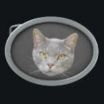 Boucle De Ceinture Ovale Chat gris<br><div class="desc">Une jolie boucle de ceinture pour les amoureux de les chats !</div>