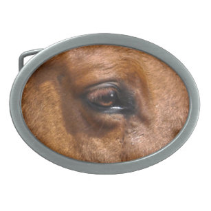 Boucle De Ceinture Ovale Cheval-amant Dun Cheval's Eye Animal Design
