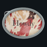 Boucle De Ceinture Ovale Cire rouge de l'Ouest<br><div class="desc">Crème Rouge Noir Occidental Cowboy Sud-Ouest Cowboy Noël ou toute occasion</div>