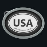 Boucle De Ceinture Ovale Code pays ovale ou abréviation d'état emblème de v<br><div class="desc">Code de pays ovale ou abréviation d'état emblème de voiture Boucle de ceinture pour hommes. Signal d'abréviation de code pays typique pour les véhicules. Créez votre propre boucle personnalisée Ajoutez votre propre texte ou monogramme. Style classique européen forme ovale design modèle. États-Unis d'Amérique exemple. Des idées cadeaux cool pour lui....</div>