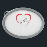Boucle De Ceinture Ovale Coeur lapin - Lapin<br><div class="desc">Coeur lapin - Lapin</div>