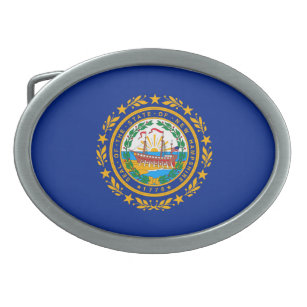 Boucle De Ceinture Ovale Conception du drapeau d'état du New Hampshire