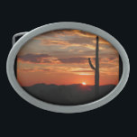 Boucle De Ceinture Ovale Coucher de soleil de l'Arizona<br><div class="desc">Coucher de soleil en Arizona photo pittoresque</div>