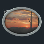 Boucle De Ceinture Ovale Coucher de soleil de l'Arizona<br><div class="desc">Coucher de soleil en Arizona photo pittoresque</div>