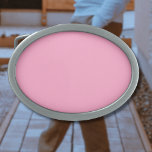 Boucle De Ceinture Ovale Couleur carnation rose solide | Classique | Élégan<br><div class="desc">Couleur carnation rose solide | Conception classique | Élégant | tendance | Style | Cadeau</div>