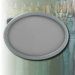 Boucle De Ceinture Ovale Couleur solide gris-blanc | Classic Elegant<br><div class="desc">Couleur solide gris pâle tendance | Conception classique | Élégant et minimaliste | Mode et cadeau élégant</div>