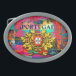 Boucle De Ceinture Ovale Design d'art populaire portugais<br><div class="desc">Arts populaires portugais</div>