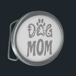 Boucle De Ceinture Ovale Dog<br><div class="desc">Célébrez votre amour pour votre ami furry avec "Chien Maman Design" Le design charmant comporte un texte "Chien Maman" audacieux accompagné d'une adorable icône de patte, ce qui en fait le choix parfait pour toutes les mamans chiens fières. "Ce design est personnalisable. Cliquez sur le bouton "Modifier la conception" pour...</div>