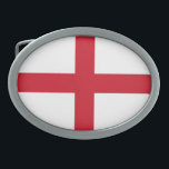 Boucle De Ceinture Ovale Drapeau d'Angleterre<br><div class="desc">Drapeau patriotique d'Angleterre.</div>