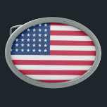 Boucle De Ceinture Ovale Drapeau de ceinture<br><div class="desc">Boucle de ceinture avec un drapeau américain patriotique. Customisez cet objet ou achetez tel quel.</div>