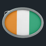Boucle De Ceinture Ovale Drapeau de Côte d'Ivoire<br><div class="desc">Drapeau patriotique de Côte d'Ivoire.</div>