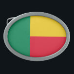 Boucle De Ceinture Ovale Drapeau du Bénin patriotique<br><div class="desc">Drapeau patriotique du Bénin.</div>