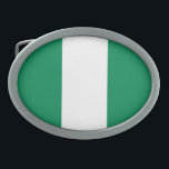 Boucle De Ceinture Ovale Drapeau du Nigeria patriotique<br><div class="desc">Drapeau patriotique du Nigeria.</div>