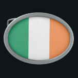 Boucle De Ceinture Ovale Drapeau irlandais<br><div class="desc">Drapeau patriotique d'Irlande.</div>