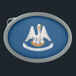 Boucle De Ceinture Ovale Drapeau Louisiane<br><div class="desc">Voici un Drapeau Louisiana State Design sur un dessous de verre en verre personnalisé. Une excellente idée cadeau pour toutes les occasions et tous les visiteurs pour une visite. Voici une sélection de modèles Louisiana personnalisés disponibles sur des casquettes brodés fins pour tous. Utilisez le lien "Message" pour nous contacter...</div>