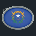 Boucle De Ceinture Ovale Drapeau national du Nevada<br><div class="desc">Le drapeau de l'état du Nevada patriotique.</div>