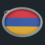 Boucle De Ceinture Ovale Drapeau patriotique arménien<br><div class="desc">Le drapeau national de l'Arménie.</div>