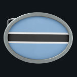 Boucle De Ceinture Ovale Drapeau patriotique du Botswana<br><div class="desc">Drapeau patriotique du Botswana.</div>