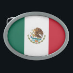 Boucle De Ceinture Ovale Drapeau patriotique mexicain<br><div class="desc">Le drapeau national du Mexique.</div>