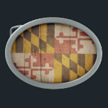 Boucle De Ceinture Ovale Drapeau robuste du Maryland<br><div class="desc">Drapeau du Maryland ; Marylander</div>