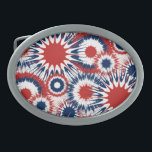 Boucle De Ceinture Ovale Feu d'artifice Patriotique rouge blanc et bleu<br><div class="desc">Faites une déclaration patriotique audacieuse avec cette boucle de ceinture Made in the USA, avec un motif explosif rouge, blanc et bleu éclat inspiré par les feux d'artifice du 4 juillet. Le design dynamique capte l'énergie et l'excitation des célébrations américaines, ce qui en fait l'accessoire parfait pour des vacances patriotiques,...</div>