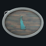 Boucle De Ceinture Ovale Forme d'état Delaware Turquoise<br><div class="desc">Forme d'état Delaware Turquoise</div>