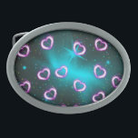 Boucle De Ceinture Ovale Galaxie de coeur<br><div class="desc">Galaxie de coeur</div>