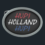 Boucle De Ceinture Ovale Hup Holland Hup superposé sur NLD Flag sur bk bbcn<br><div class="desc">Hup Holland Hup superposé sur Pays-Bas Drapeau sur boucle de ceinture noire Design © Trinkets and Things 2022 - AHP Design. Tous droits réservés.</div>