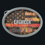 Boucle De Ceinture Ovale Indicateur de pompier de l'ingénieur<br><div class="desc">Indicateur de pompier de l'ingénieur</div>