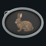 Boucle De Ceinture Ovale Lapin 2<br><div class="desc">Un lapin mignon peint à la main.</div>