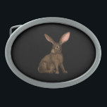 Boucle De Ceinture Ovale Lapin 4<br><div class="desc">Un lapin mignon peint à la main.</div>