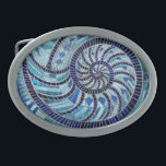 Boucle De Ceinture Ovale L'art mosaïque de Nautilus Shell<br><div class="desc">L'art mosaïque de Nautilus Shell</div>