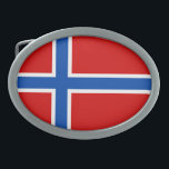 Boucle De Ceinture Ovale Le drapeau de la Norvège<br><div class="desc">Le drapeau de la Norvège est fait d'une croix bleue sur un arrière - plan rouge. C'est un grand cadeau pour ceux qui aiment la Norvège ou ont un héritage norvégien. Cette conception est également disponible sur beaucoup d'autres produits pour que vous choisissiez de.</div>