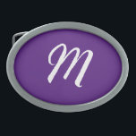 Boucle De Ceinture Ovale LETTRE initiale violette royale Style moderne Mono<br><div class="desc">Voulez-vous posséder un produit avec les initiales de votre nom? Il est très simple,  esthétique et attrayant.</div>