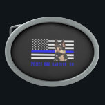 Boucle De Ceinture Ovale Maitre-chien de chien policier<br><div class="desc">Maitre-chien de chien policier</div>