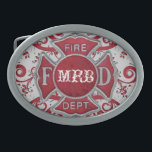 Boucle De Ceinture Ovale Monogramme de coutume de corps de sapeurs-pompiers<br><div class="desc">2013 par le Thaler de marque</div>