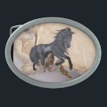 Boucle De Ceinture Ovale Natif Américain Princesse Stallion Design Belt Buc<br><div class="desc">Native American Princess et Wild Stallion devant une peau de mouton,  - sud-ouest et Amérindiens designs pour vos boucles de ceinture</div>